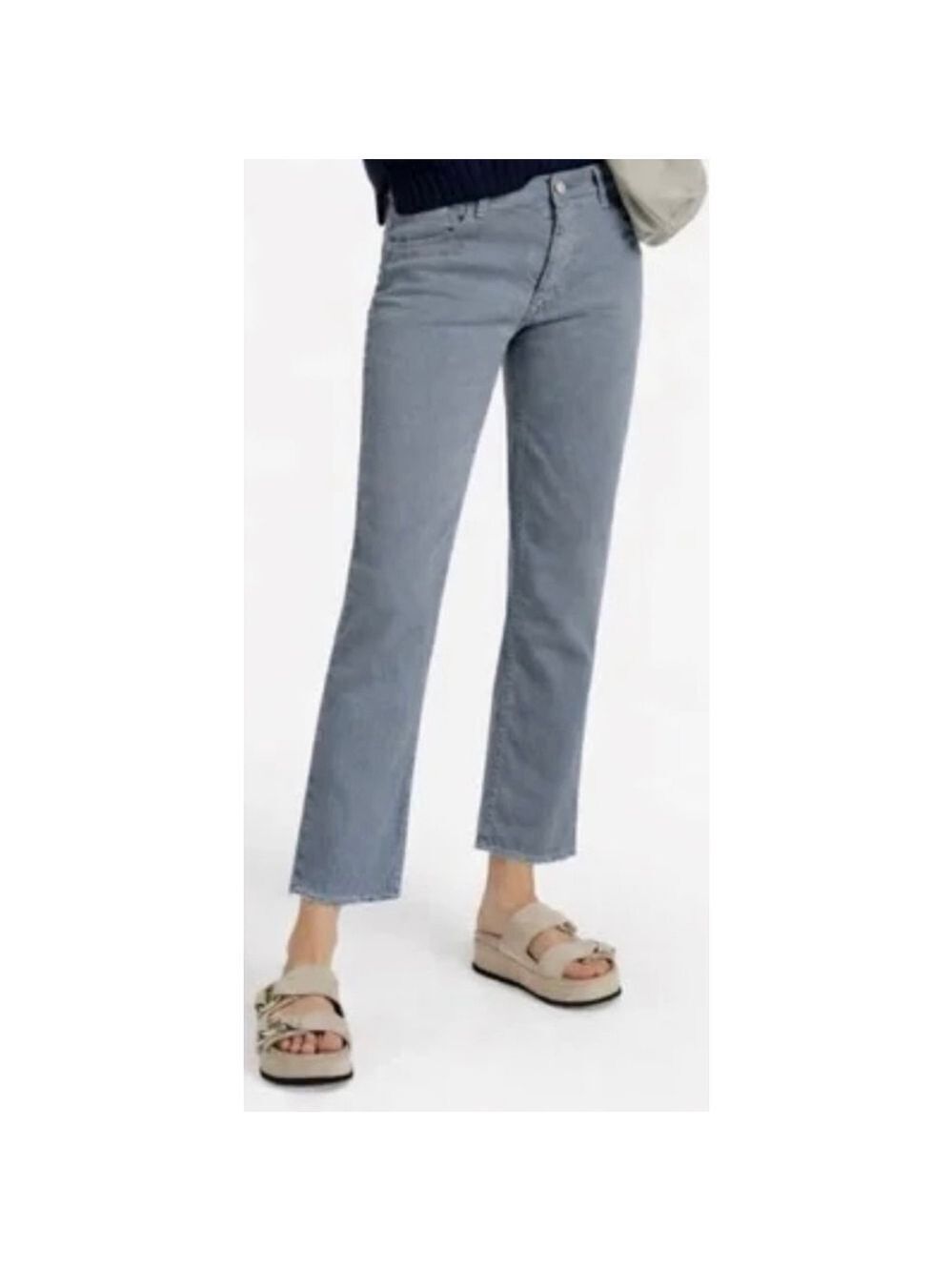 NWT Nili Lotan Boyfriend Slate Blue Ankle Pants Size 10!
